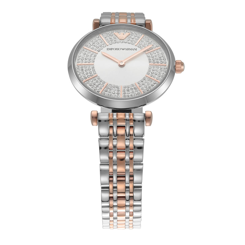 Emporio Armani Eco Luxe Two Tone Women's Watch Stainless Steel AR11537