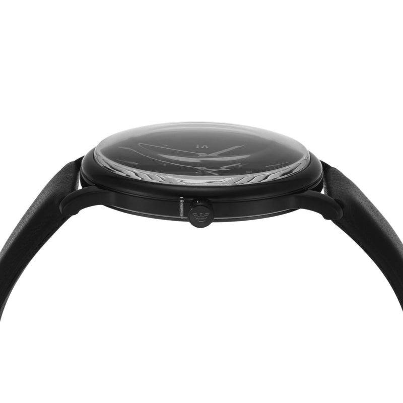 Emporio Armani Black Leather Strap Timeless Classic Watch AR11573