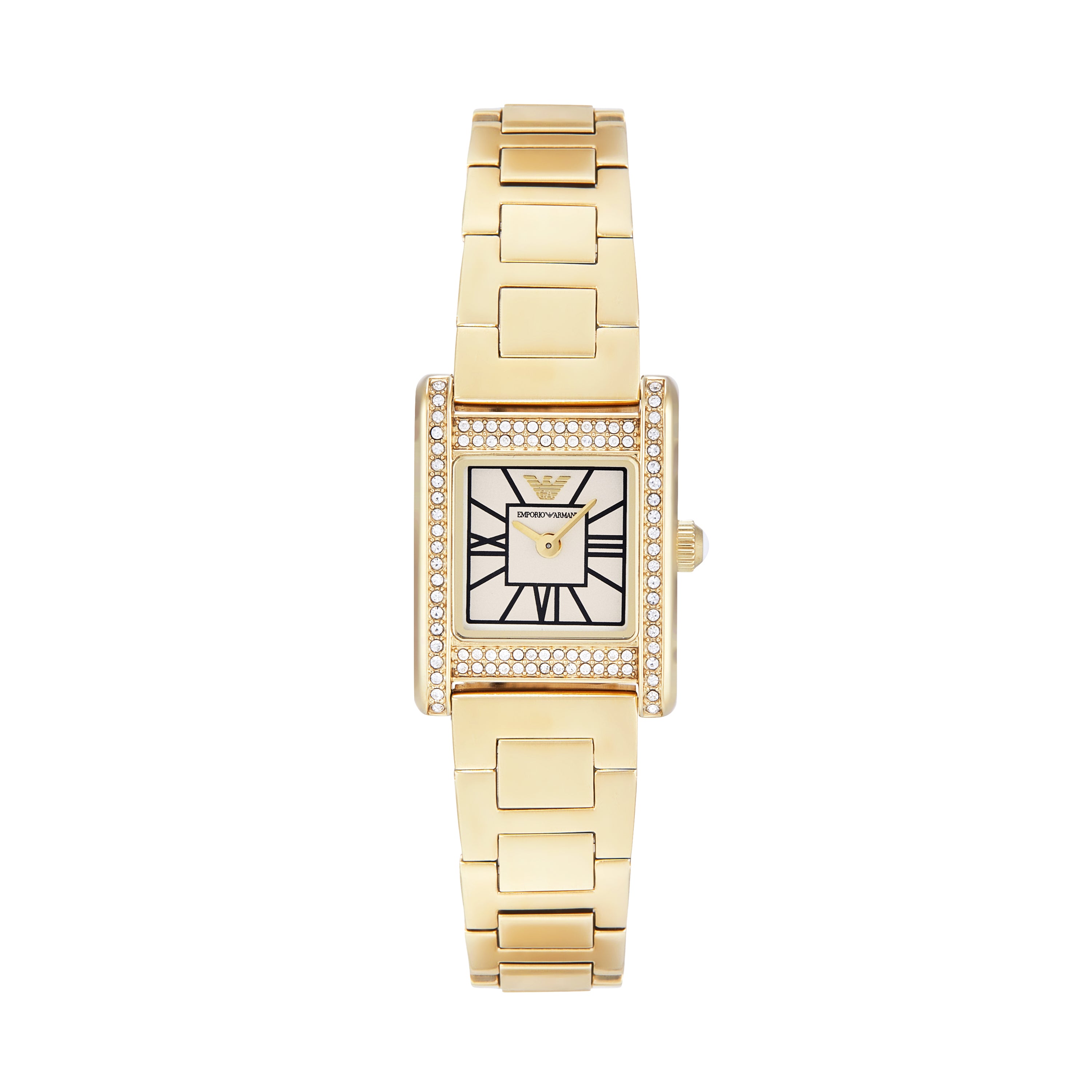 Emporio Armani Two-Hand Mother of Pearl Dial Gold Stainless Steel Watch AR11663
