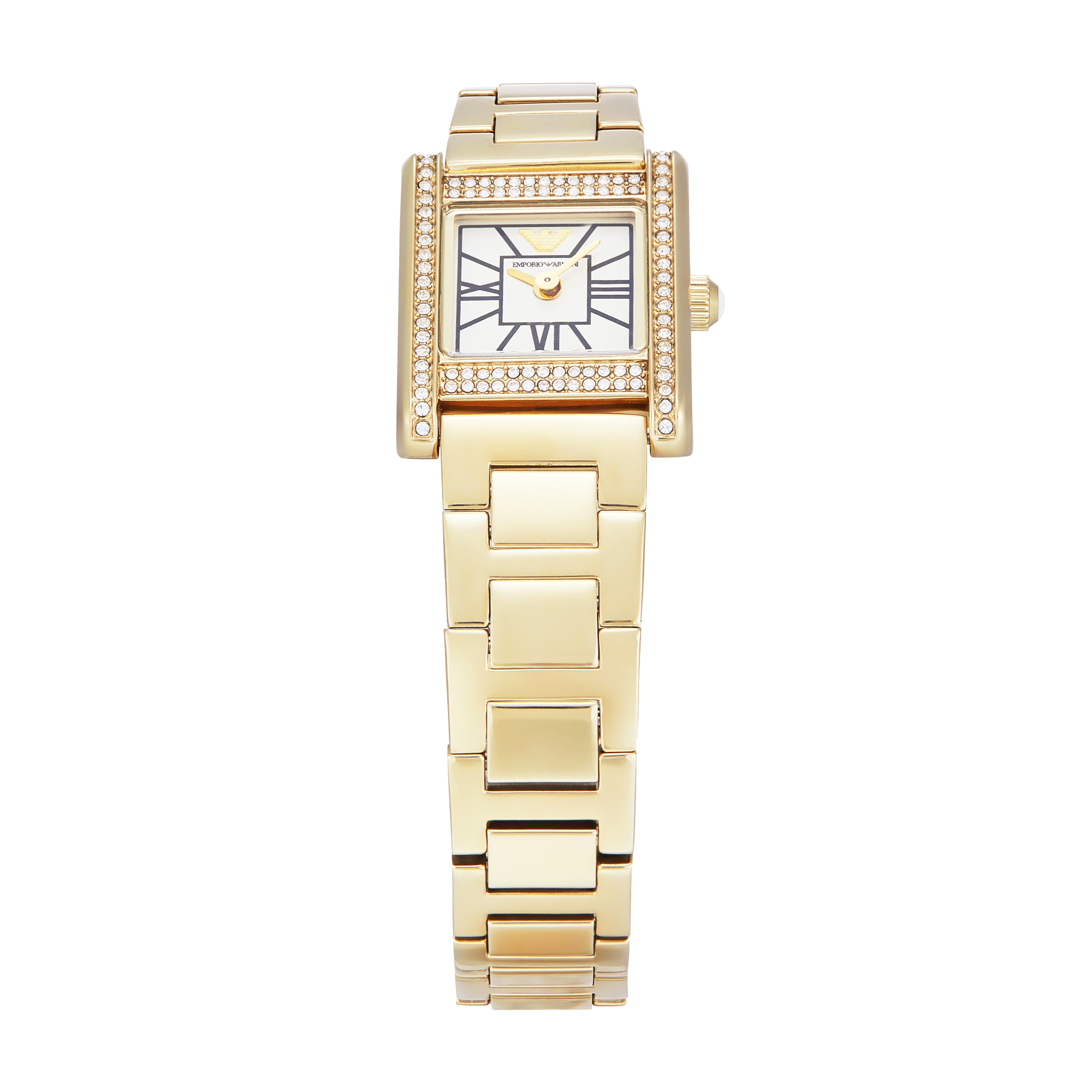 Emporio Armani Two-Hand Mother of Pearl Dial Gold Stainless Steel Watch AR11663