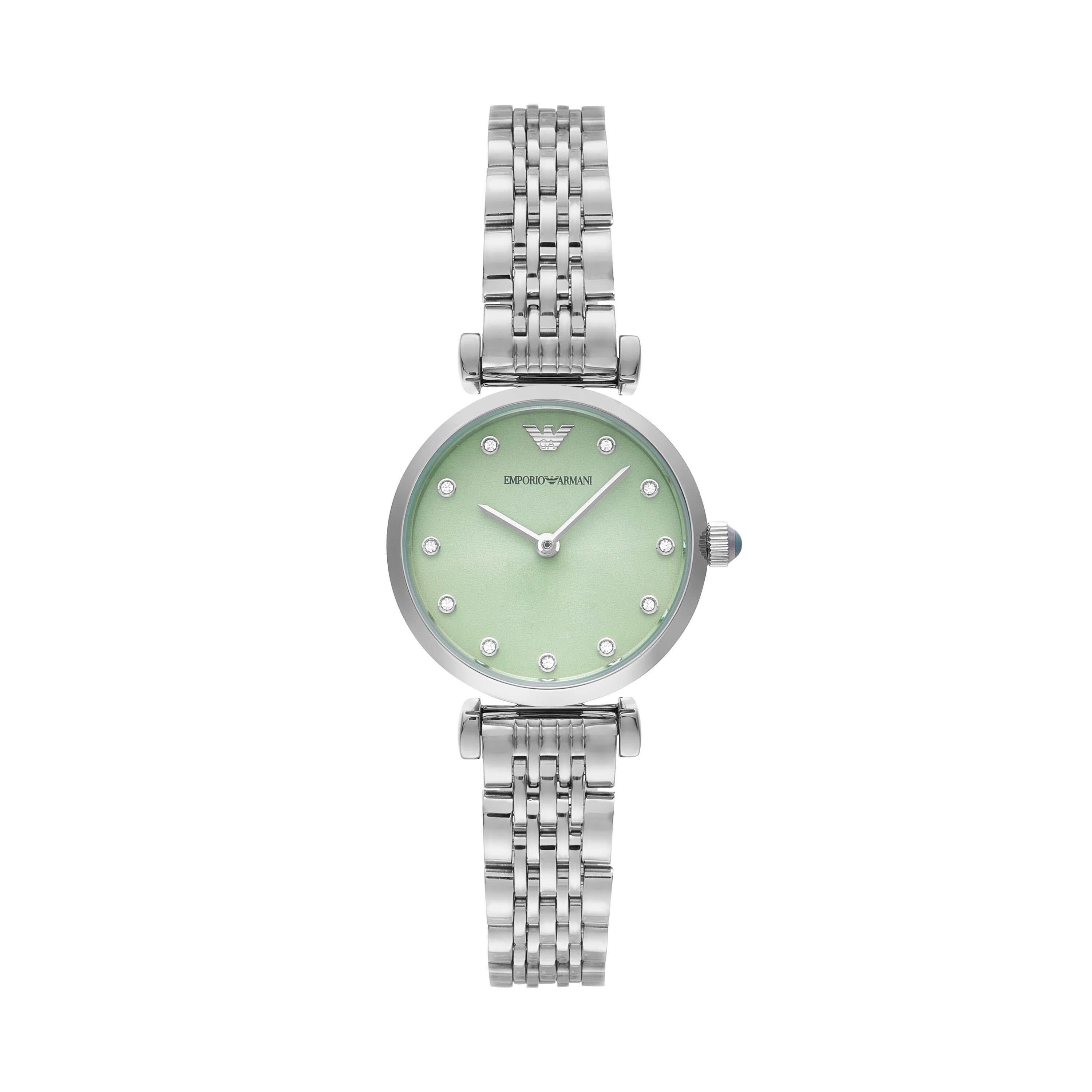 Emporio Armani Green Dial Stainless Steel Watch AR11667