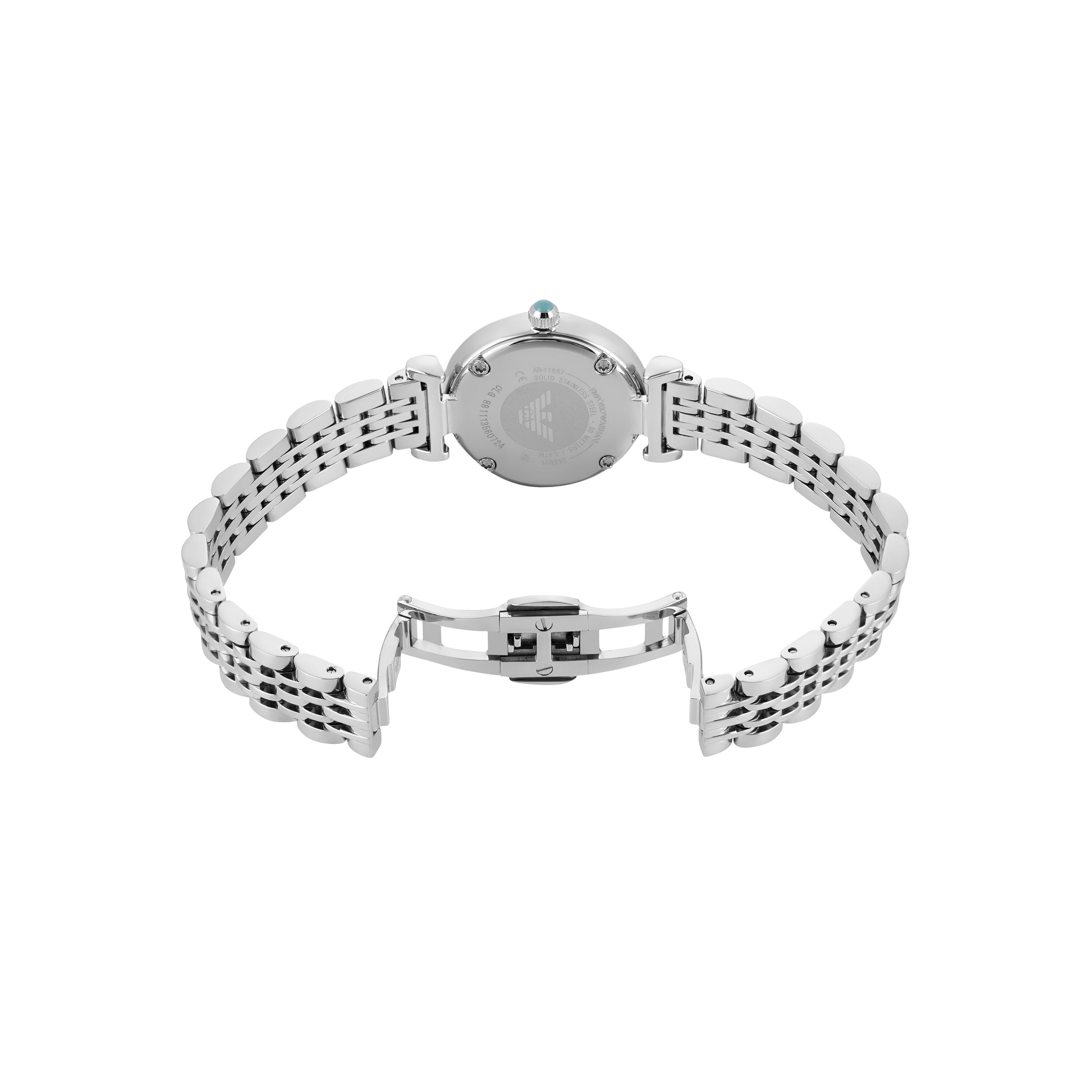 Emporio Armani Green Dial 28mm Stainless Steel Women's Watch AR11667