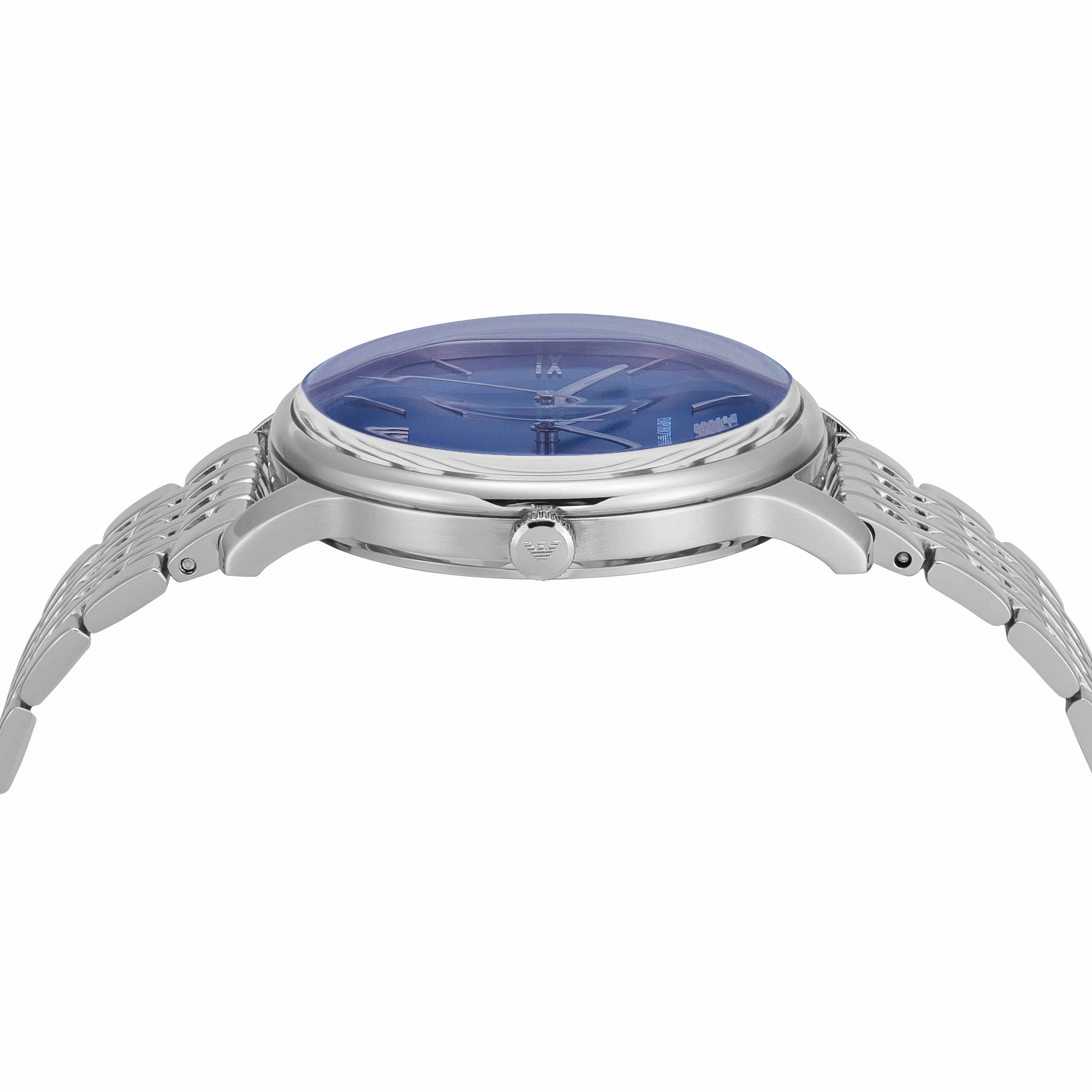 Emporio Armani Three-Hand Date Blue Dial Steel Bracelet AR11674