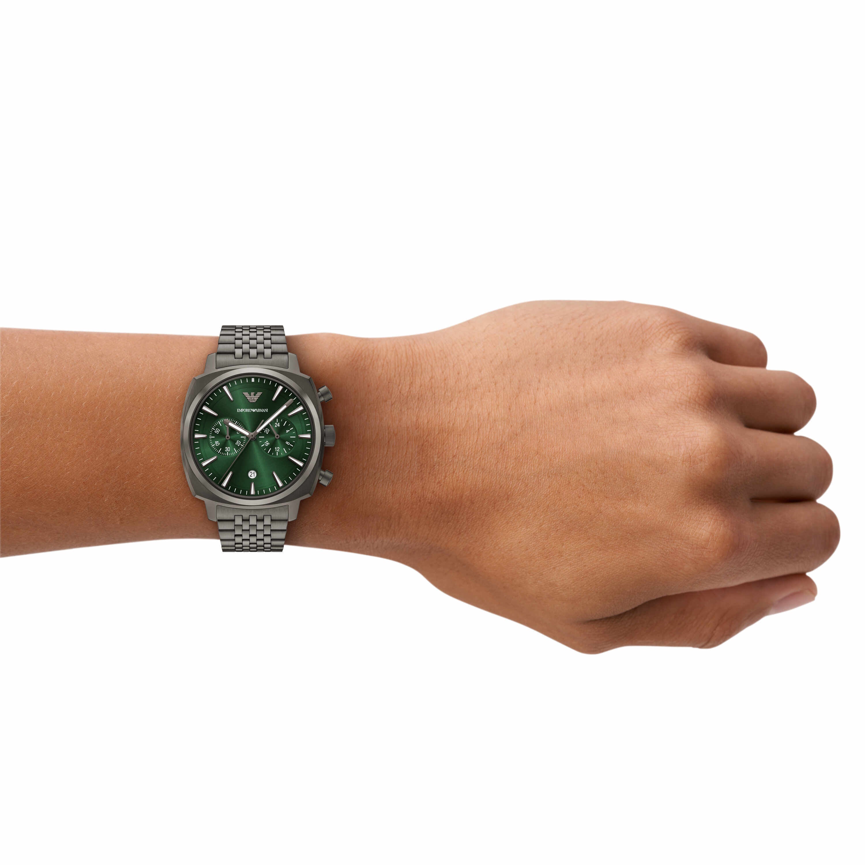 Emporio Armani Green Dial Gunmetal Watch AR11689