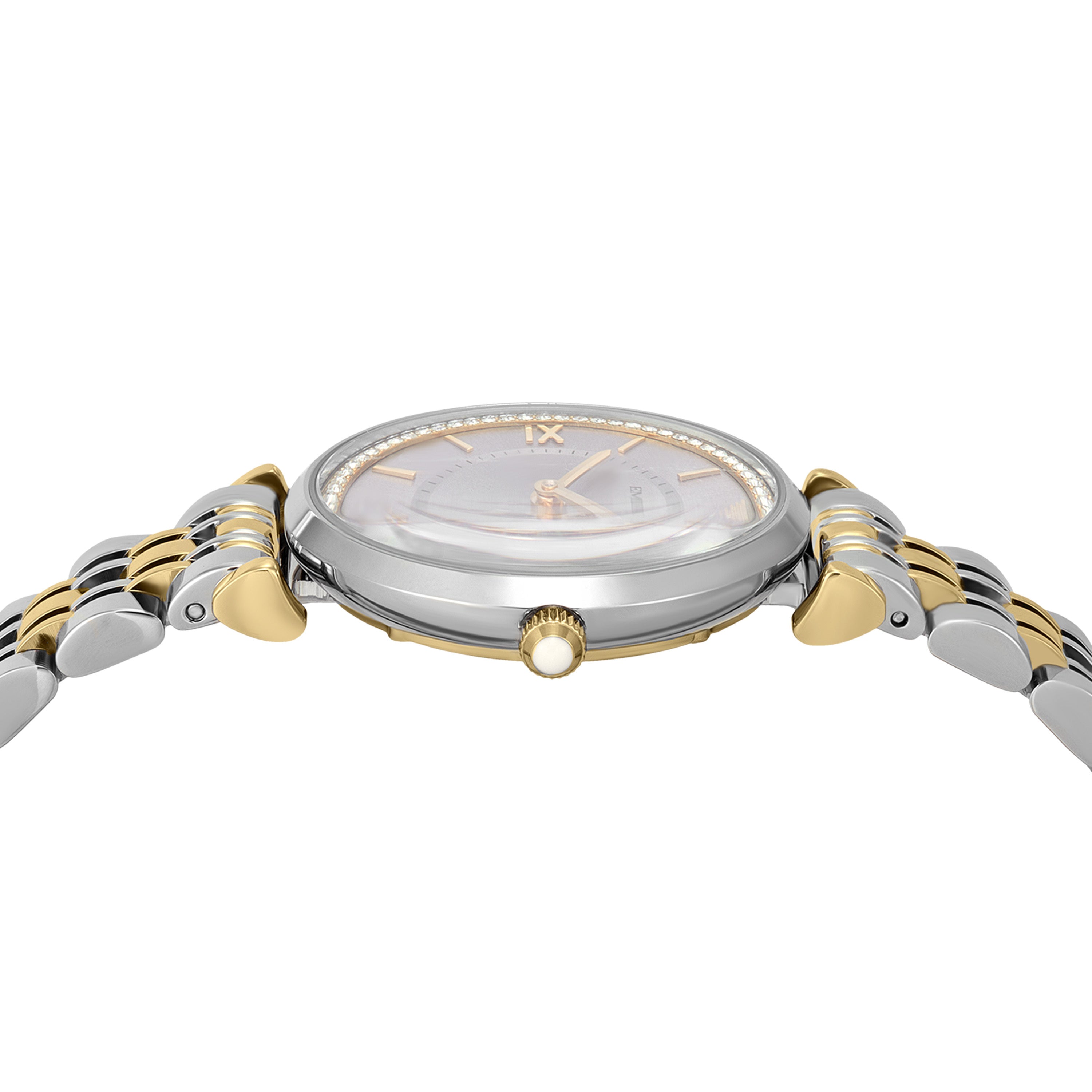 Armani Two-Tone Stainless Steel Brown Dial Watch AR11702
