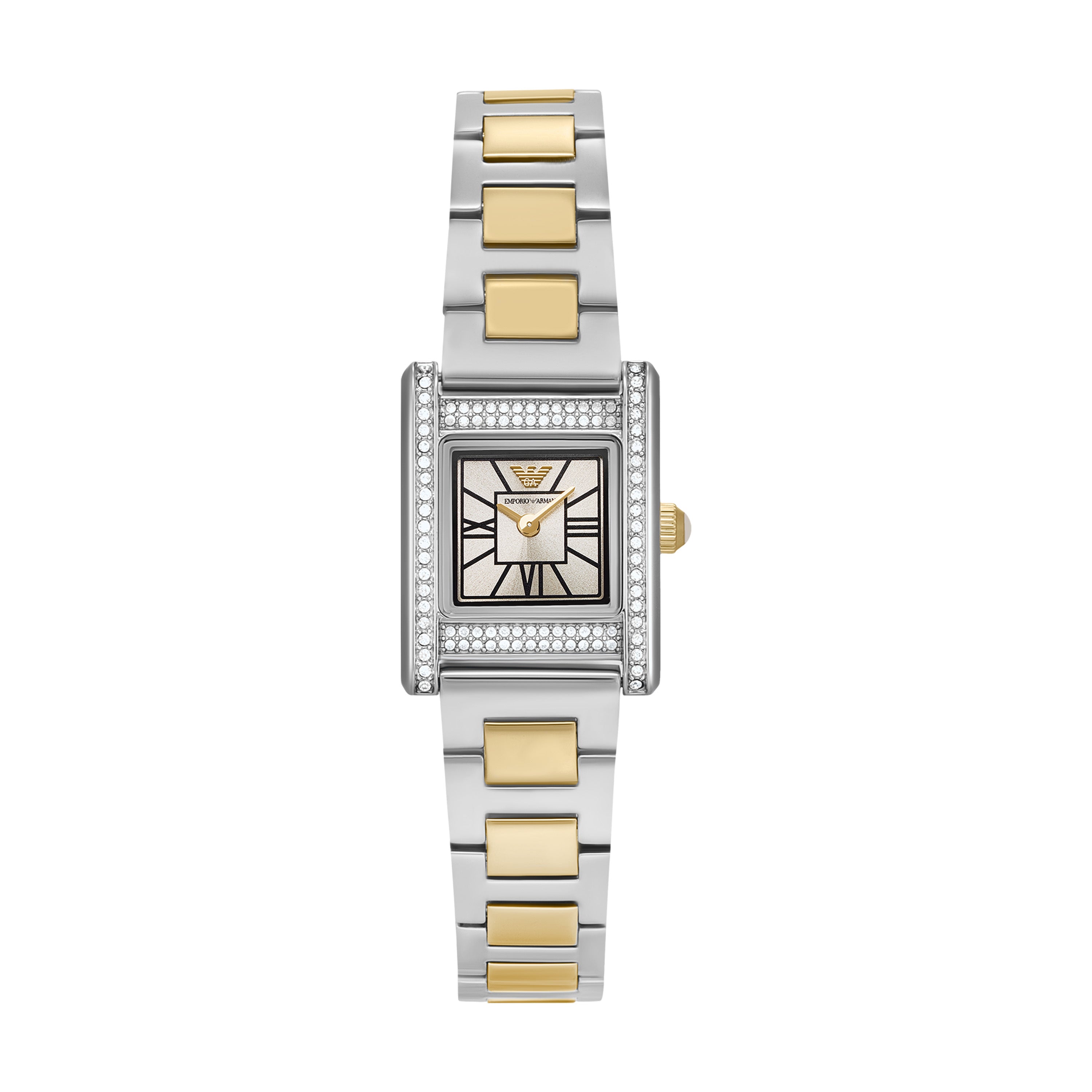 Armani Gold Tone Stainless Steel Grey Dial Watch AR11704