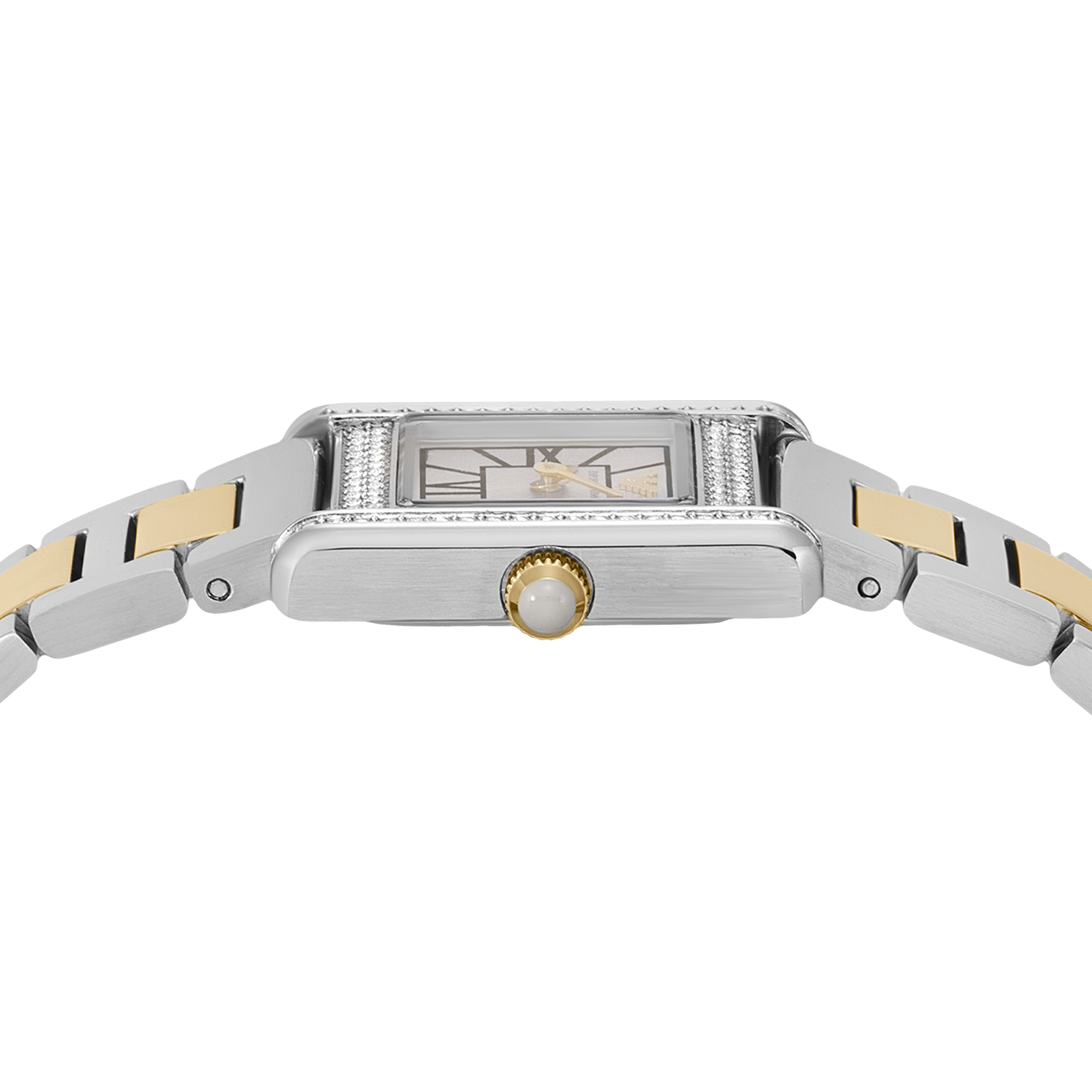 Armani Gold Tone Stainless Steel Grey Dial Watch AR11704