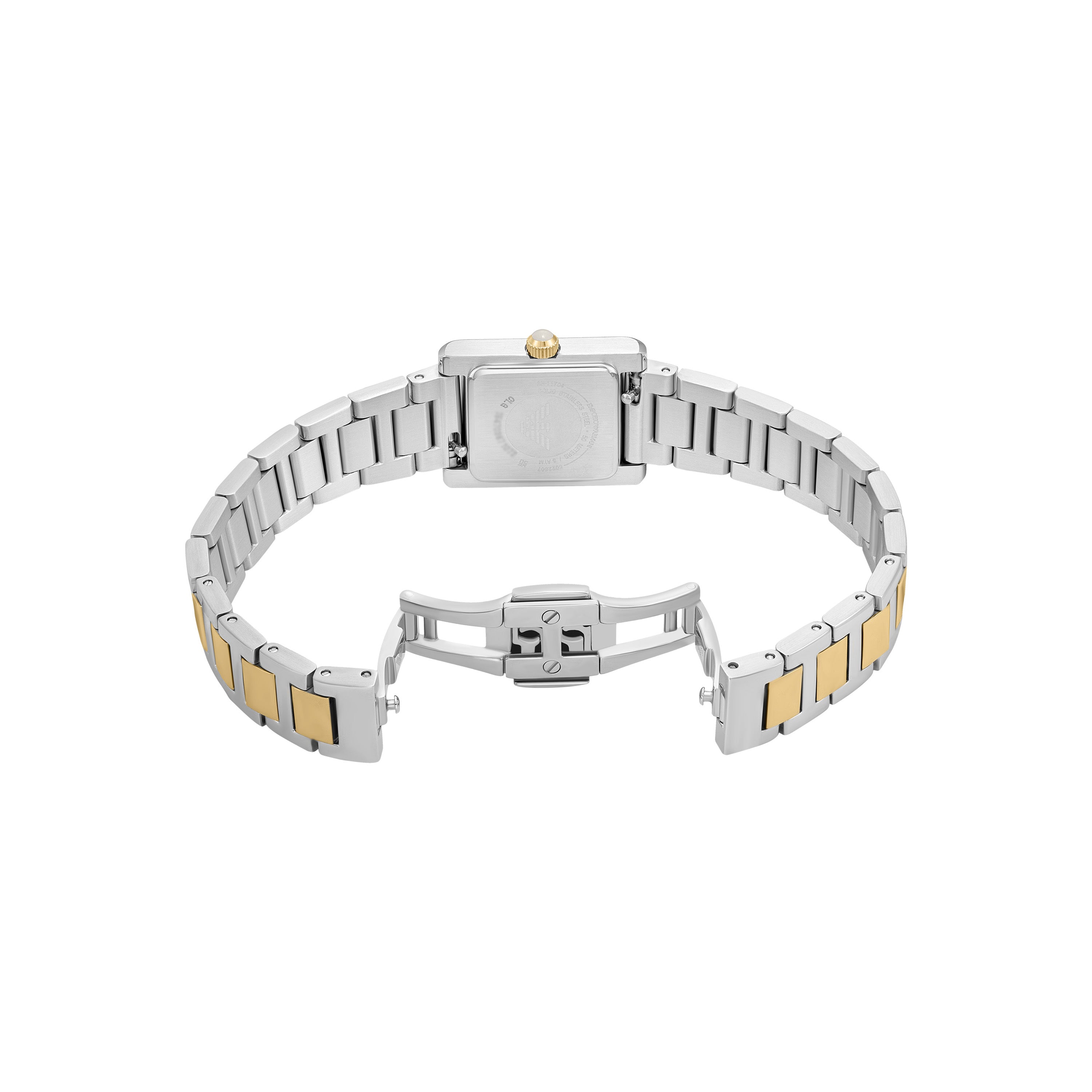 Armani Gold Tone Stainless Steel Grey Dial Watch AR11704