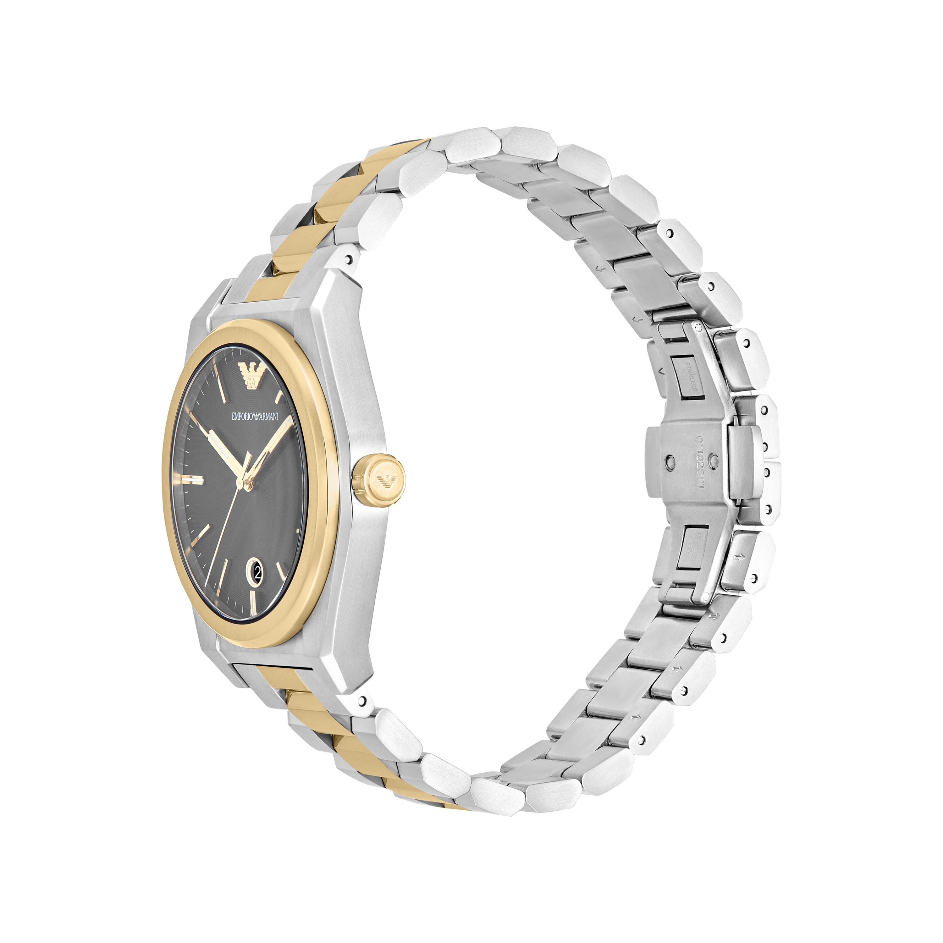 Emporio Armani Three Hand Two Tone Stainless Steel Watch AR11715