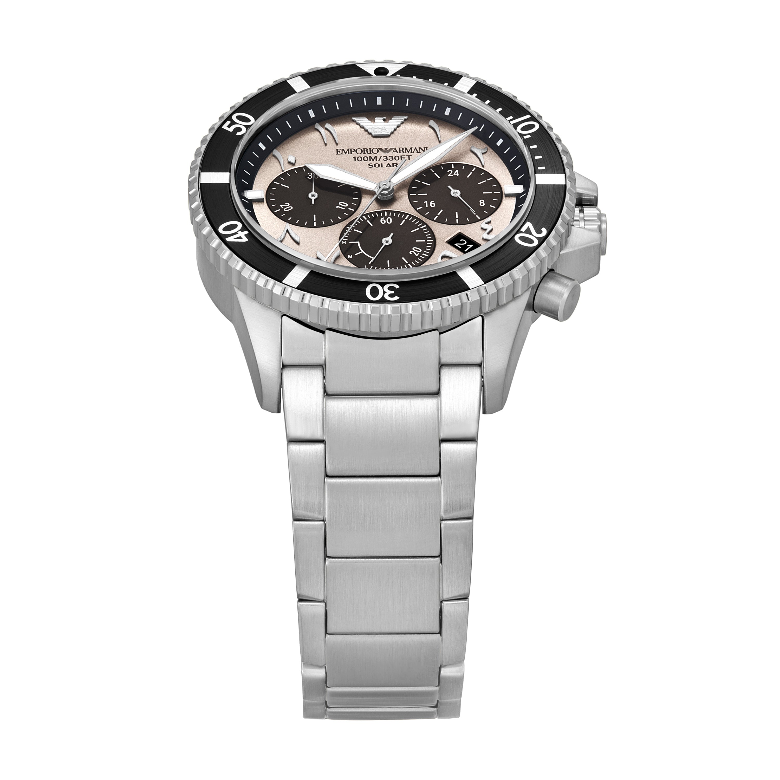 Emporio Armani World Explorer Solar Powered Stainless Steel Watch AR11722