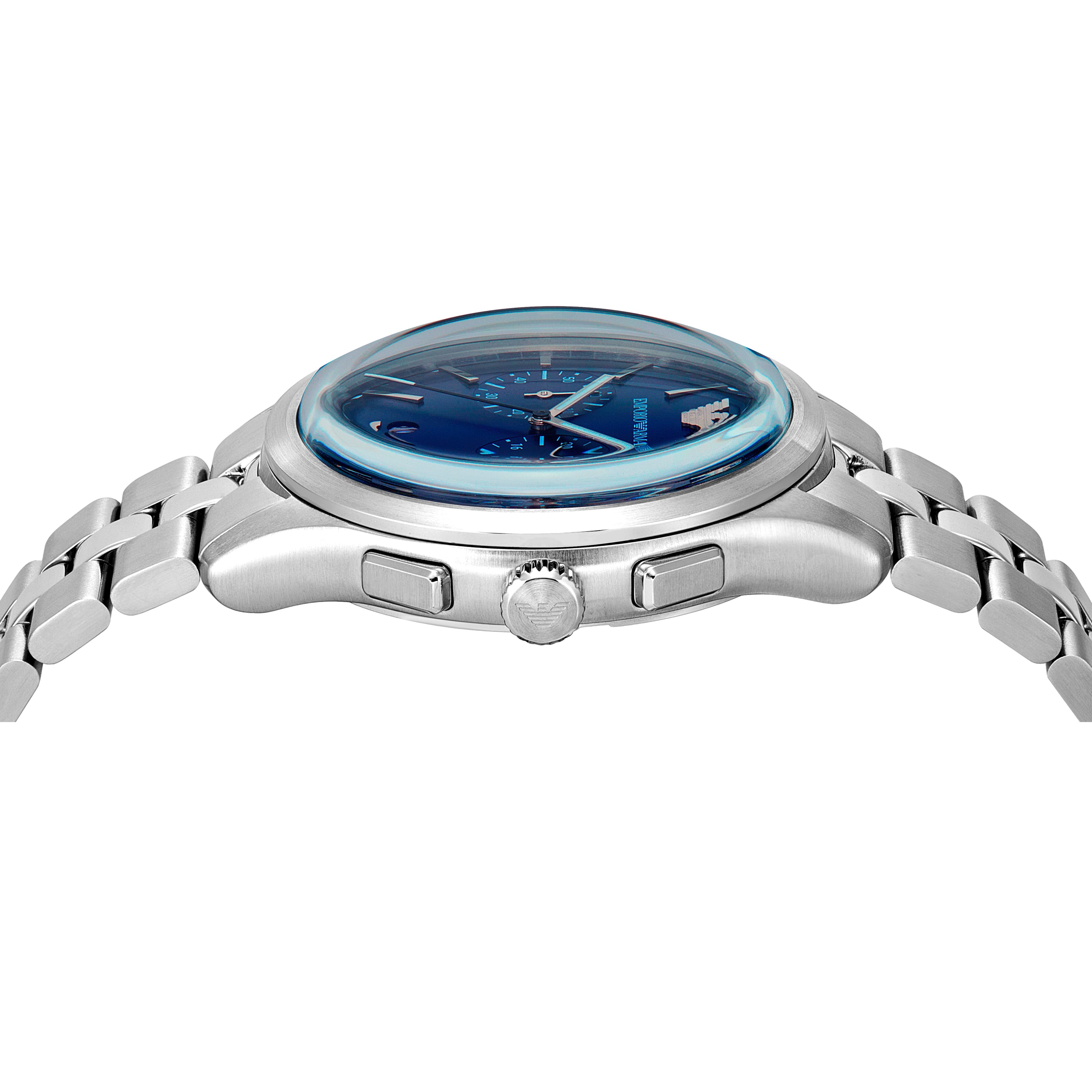 Emporio Armani Blue Dial Date Stainless Steel Men's Watch 41 mm AR11733