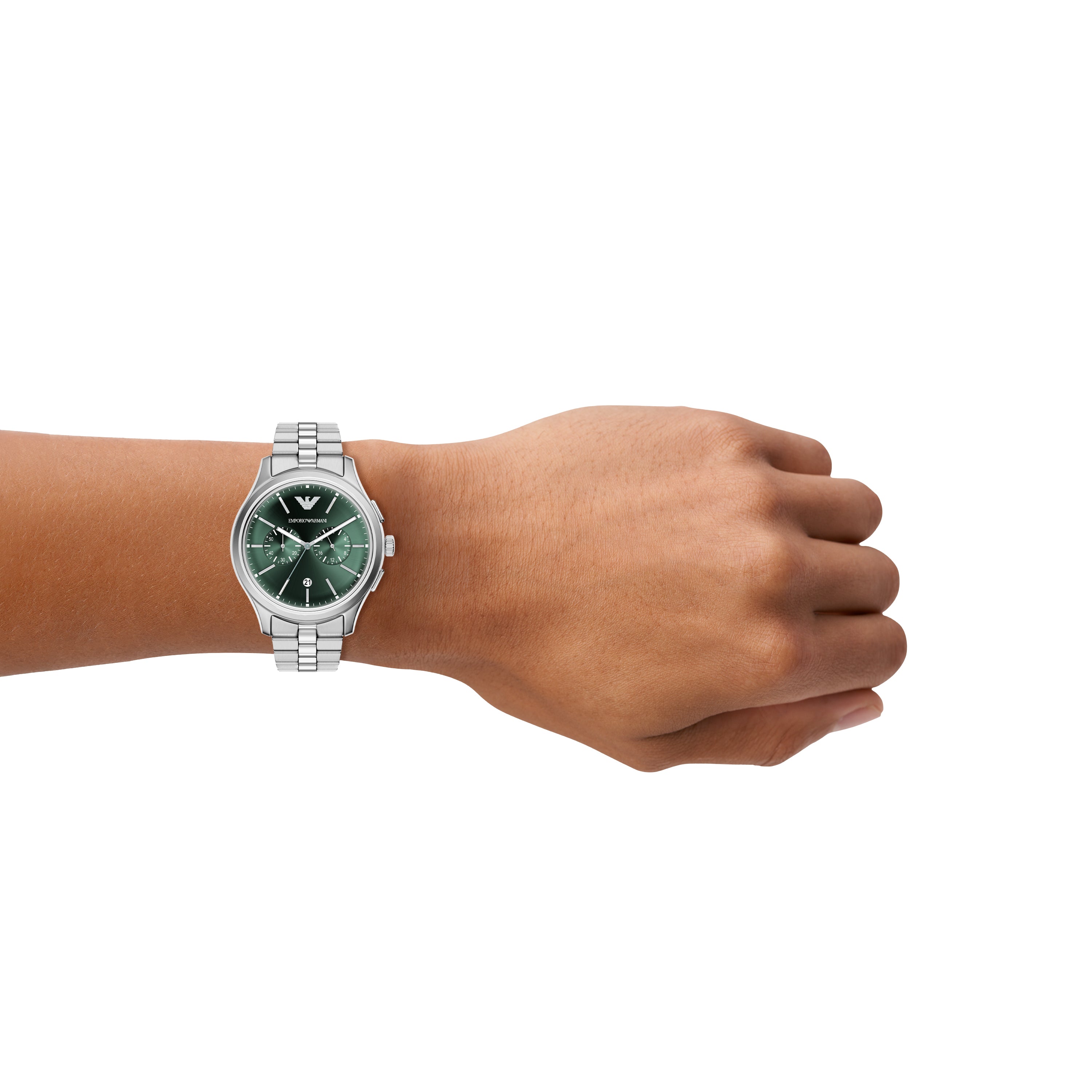Emporio Armani Green Dial Stainless Steel 42mm Men's Watch AR11746