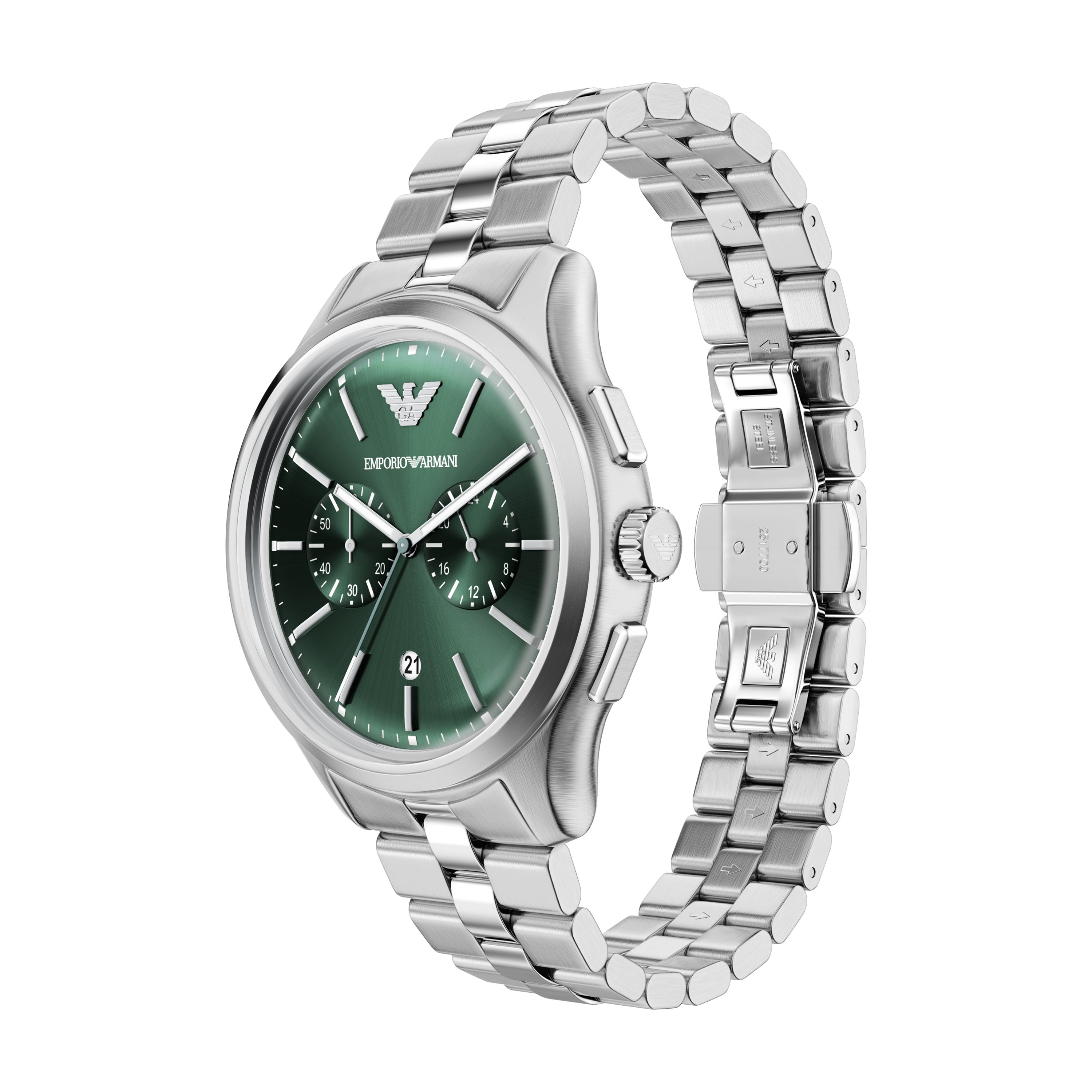 Emporio Armani Green Dial Stainless Steel 42mm Men's Watch AR11746