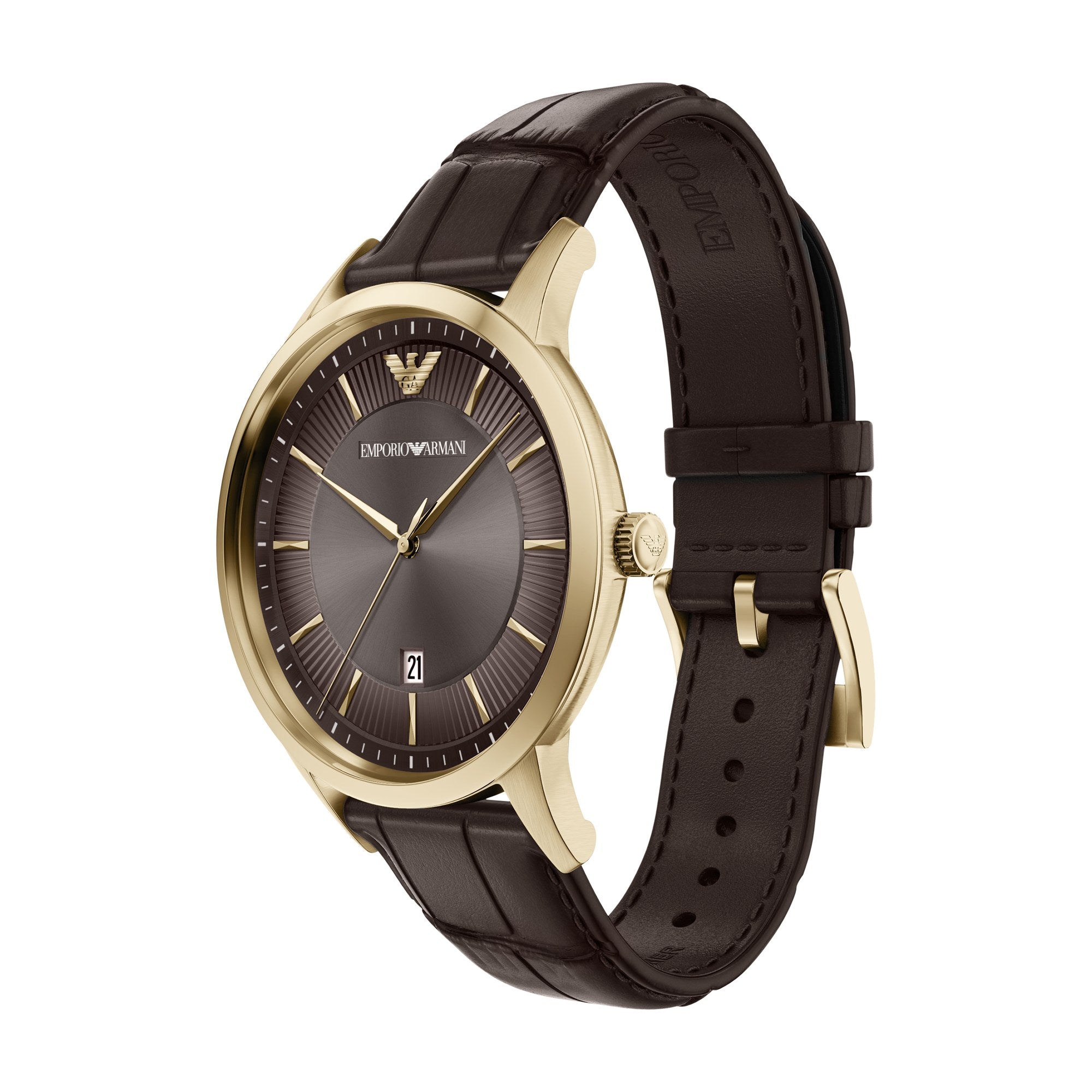 Emporio Armani men's watch, brown dial (view 3)