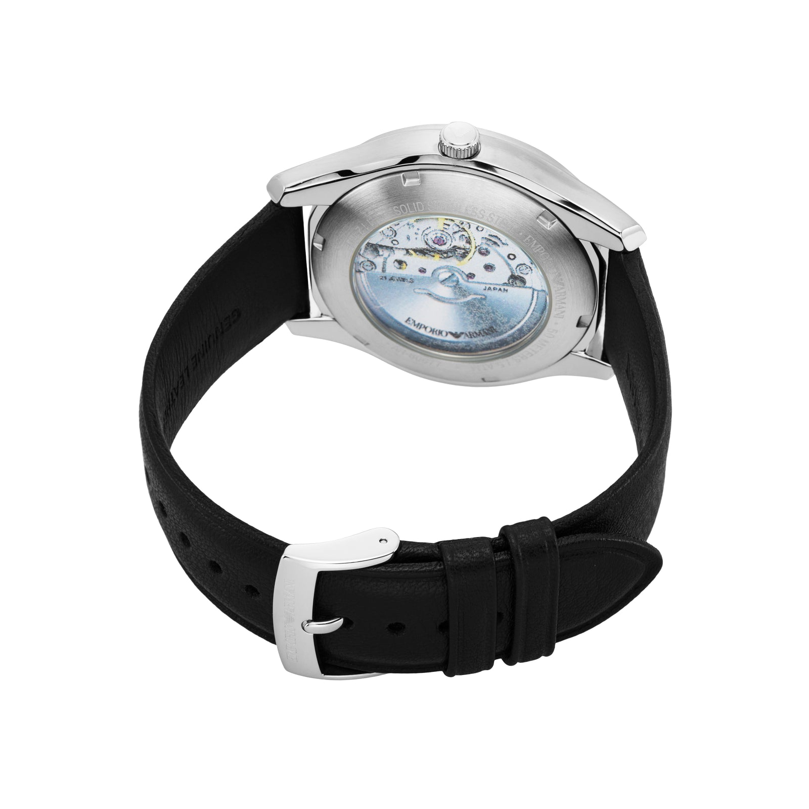 ★人気のデザイン★ EMPORIO ARMANI Black Leather Ladies Watch ☆人気のデザイン☆ EMPORIO ARMANI Black Leather Ladies Watch