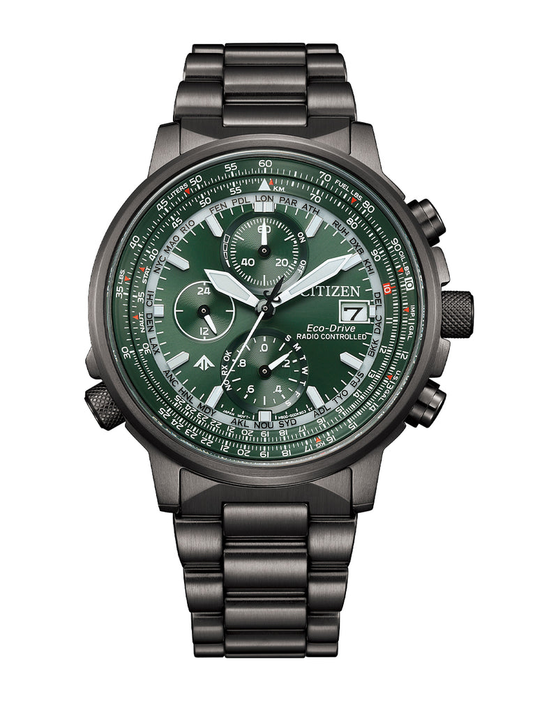 Citizen Promaster Sky Green Dial Stainless Steel Watch AT8304-57W