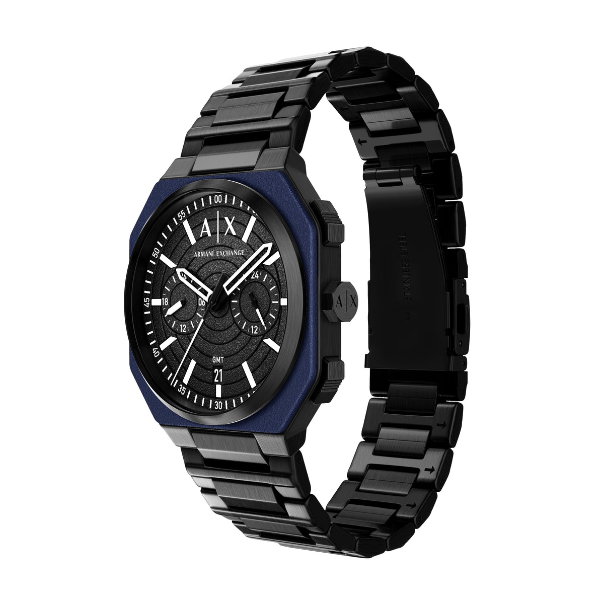 Armani Exchange Bass Black AX1482 angled view