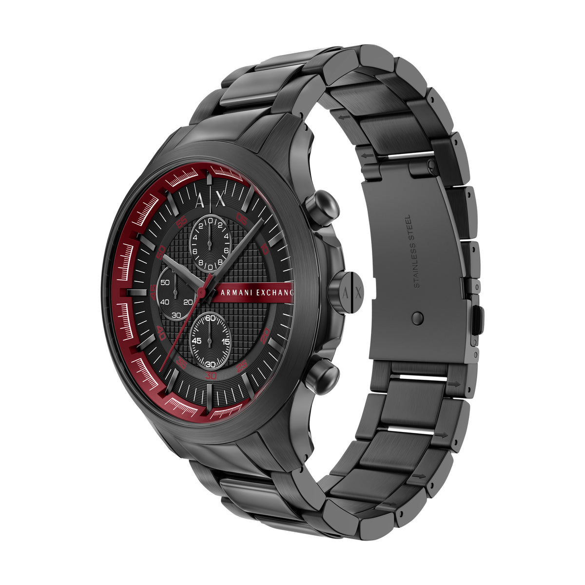 Armani Exchange Hampton Chronograph Gunmetal AX2471 angled view