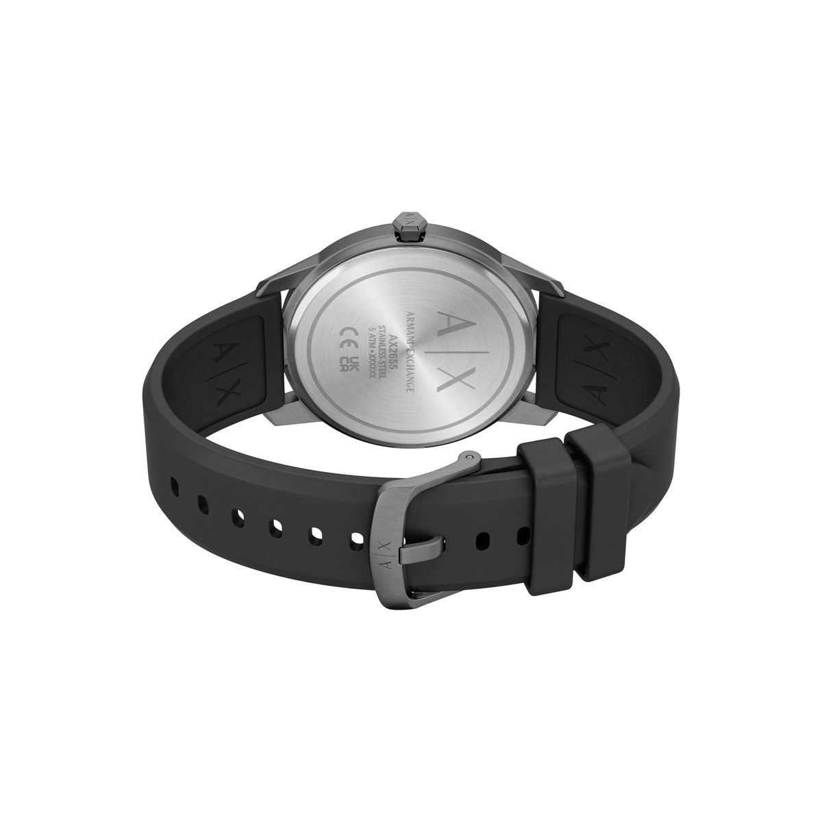 Armani Exchange Black Silicone AX2655 caseback