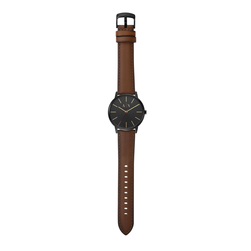 Armani Cayde Classic Brown Leather Quartz Watch AX2706