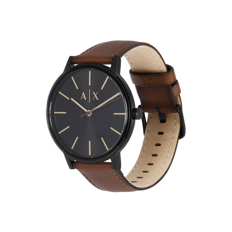 Armani Cayde Classic Brown Leather Quartz Watch AX2706