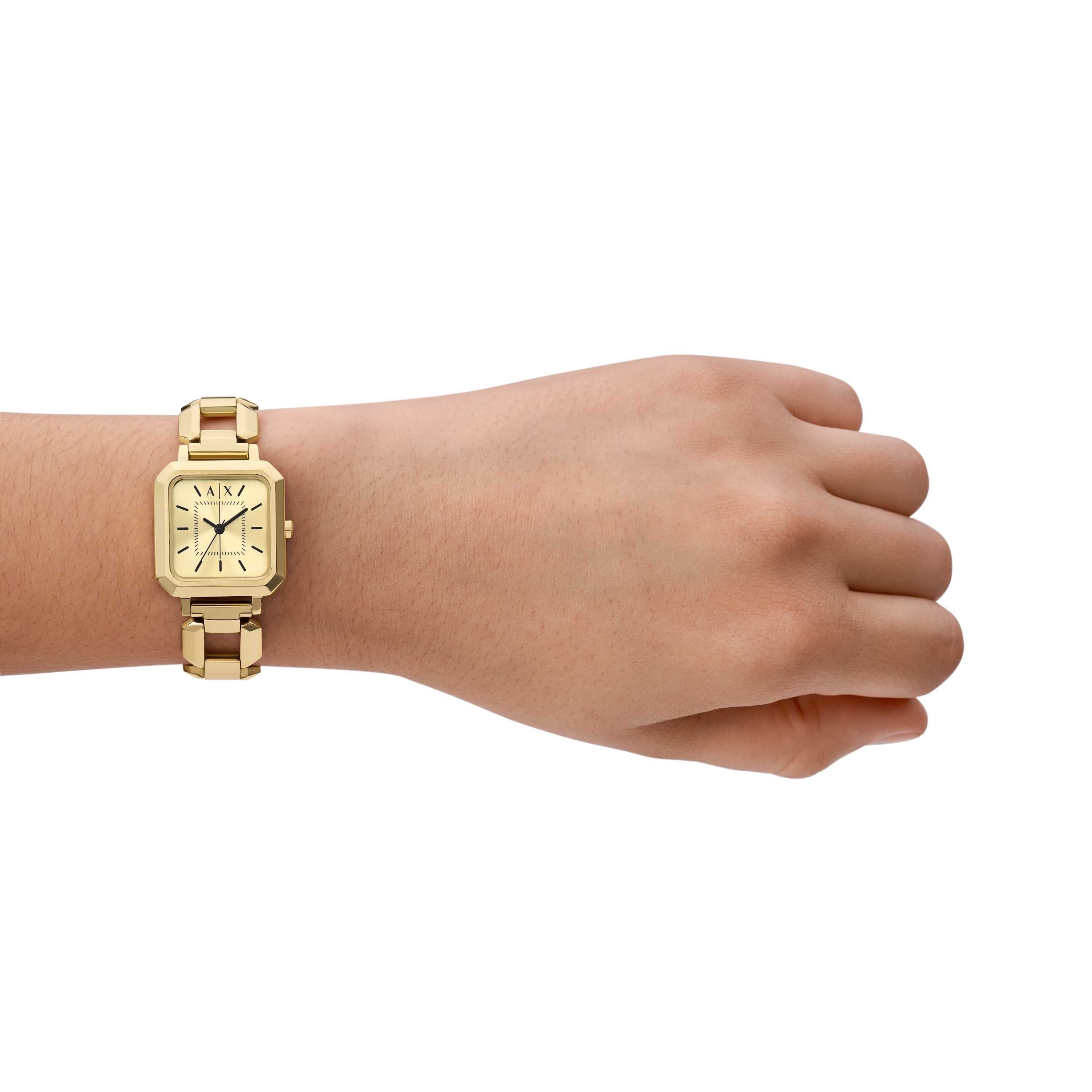 Armani Exchange Gold Dial Stainless Steel Watch AX5721