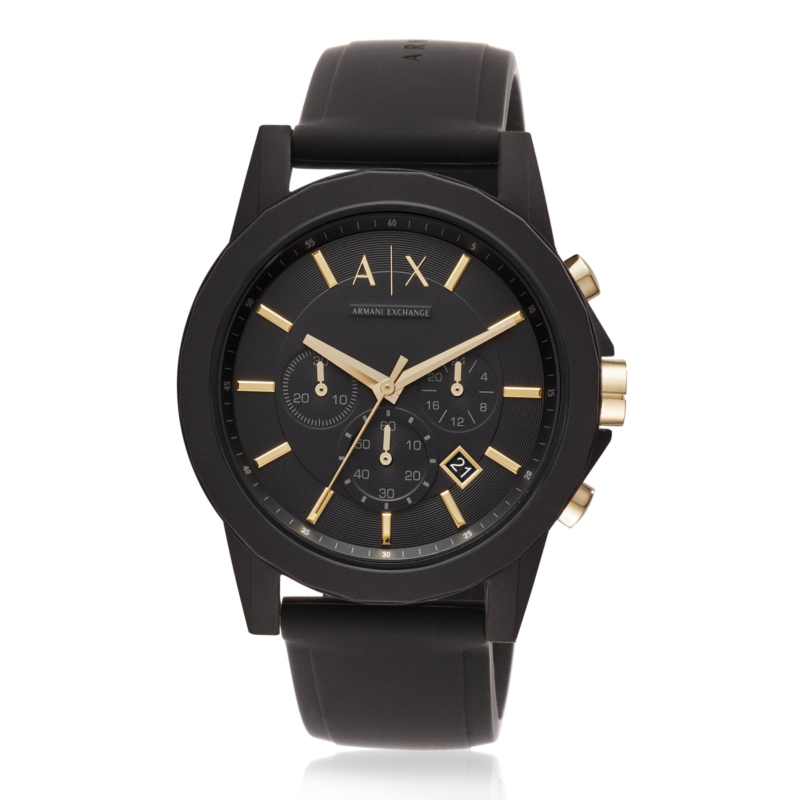 ARMANI EXCHANGEブランド腕時計AX7105未使用品 Armani Black Silicone Chronograph Watch Set AX7105 – Watch