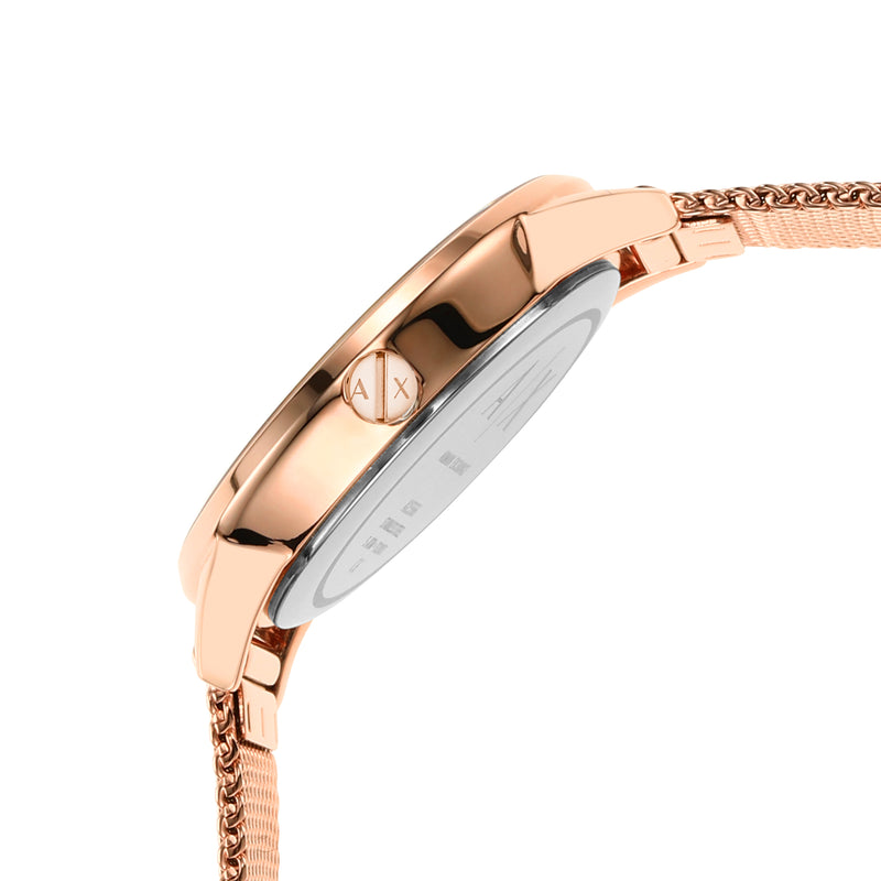 Armani Rose Gold Luxury Watch with Stainless Steel Band AX7121