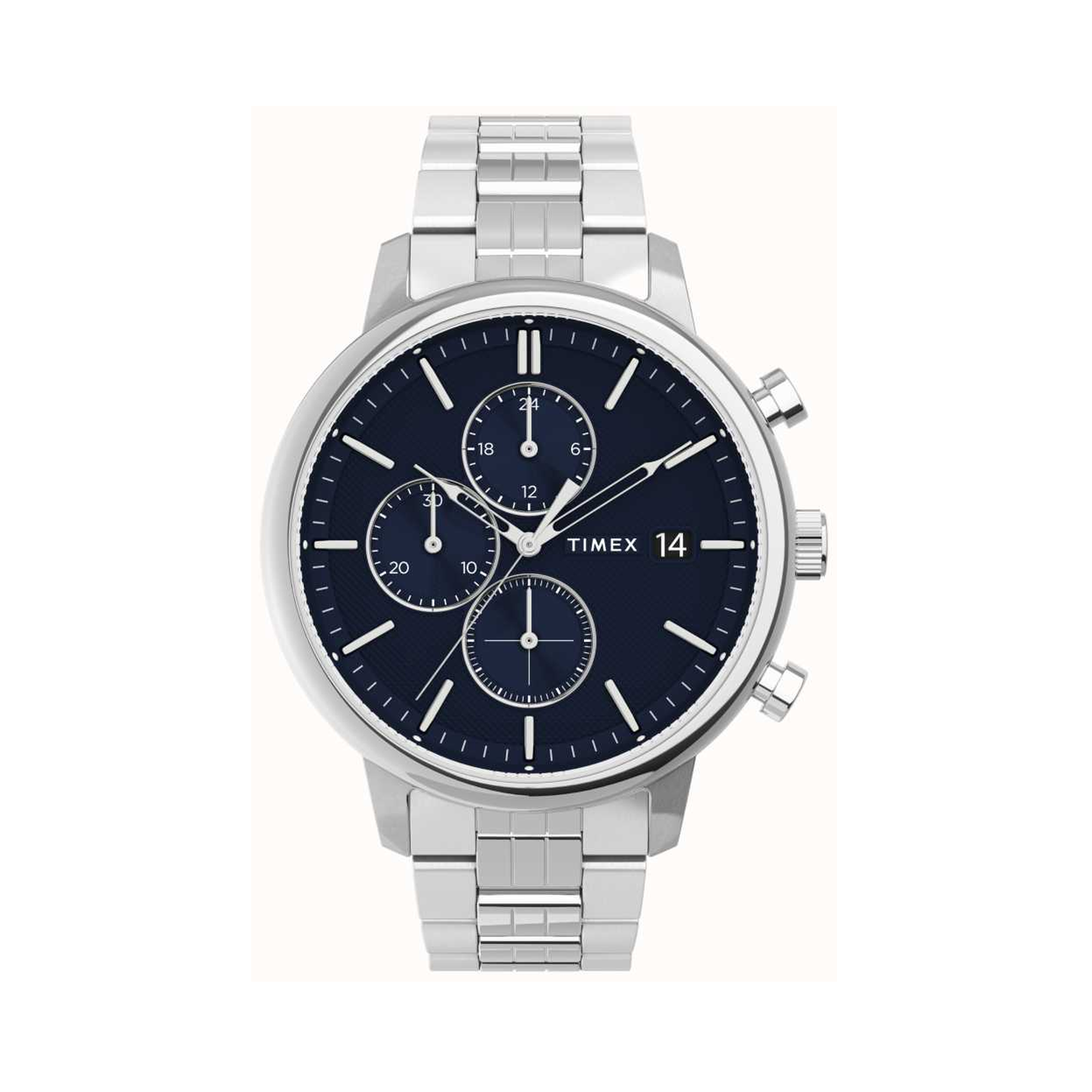 Timex Chicago 45mm Stainless Steel Blue Dial Watch TW2V01700