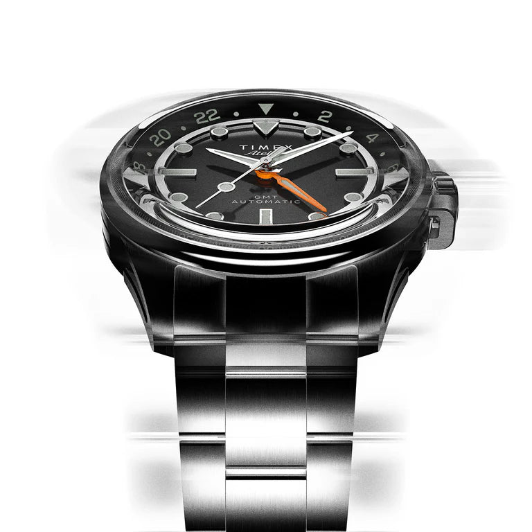 Timex Atelier Swiss Automatic GMT M1A Stainless Steel Men's Watch TW2Y72300