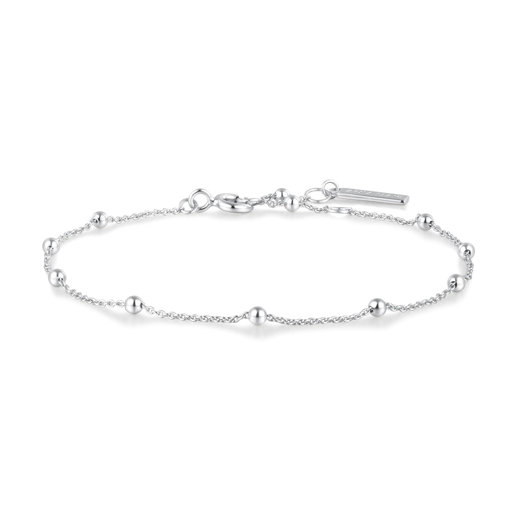 Ania Haie Silver Beaded Chain Bracelet Modern Luxury Affordable Style