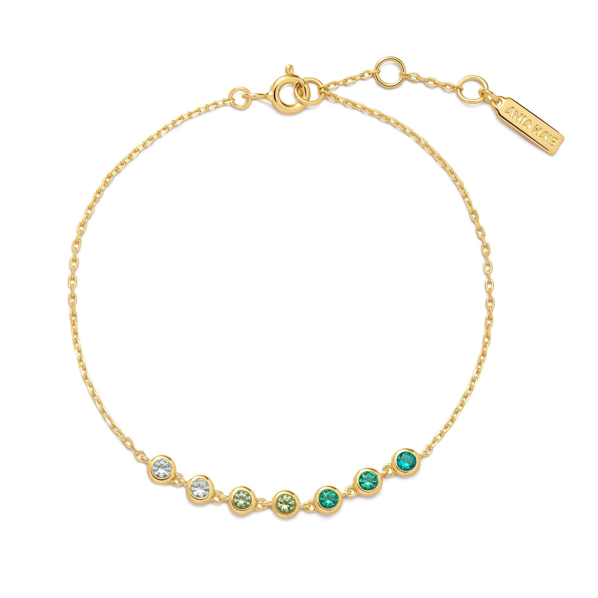 Ania Haie Gold Green Station Bracelet