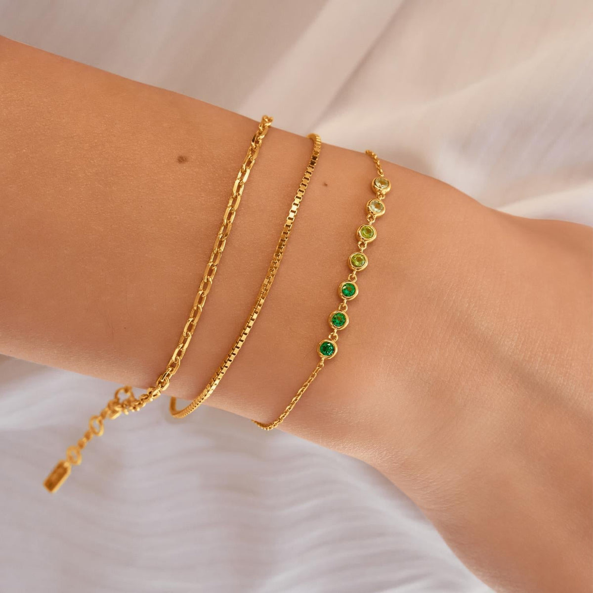 Ania Haie Gold Green Station Bracelet