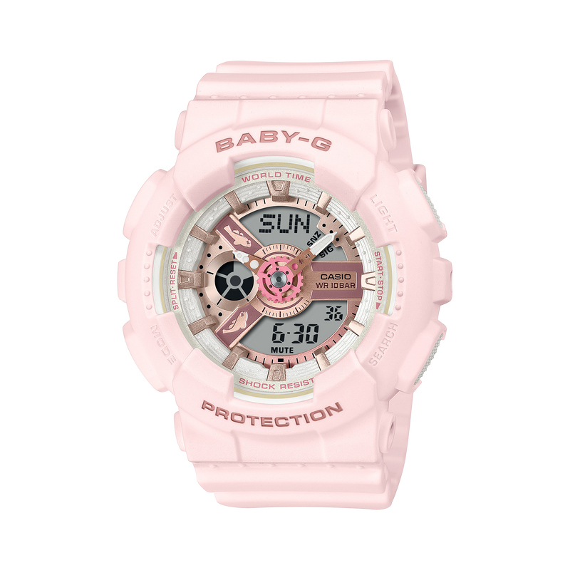 Baby-G Aqua Planet Collaboration 2024 Pink Resin Band Watch BA110AQ-4A