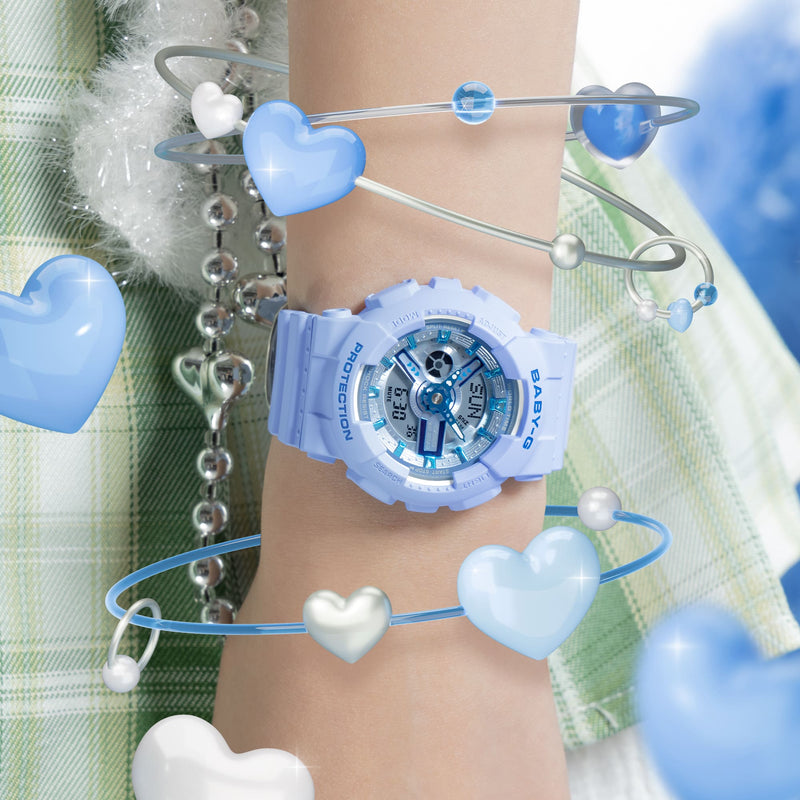 Baby-G Blue Dial Blue Resin Band Watch BA110YK-2A