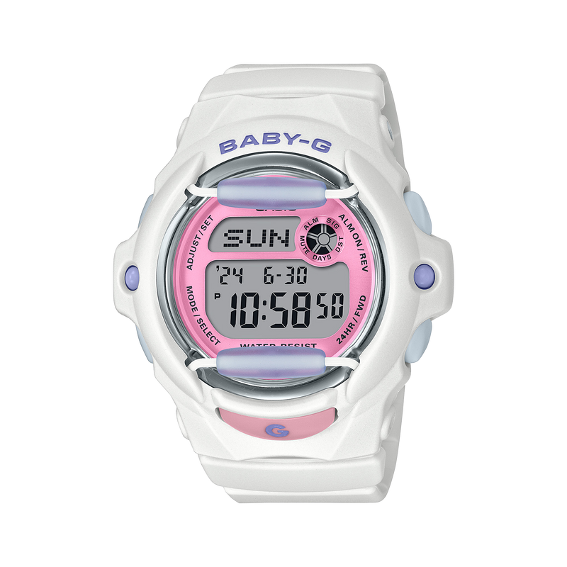 BABY-G White Resin Band Womens Watch BG169PB-7D