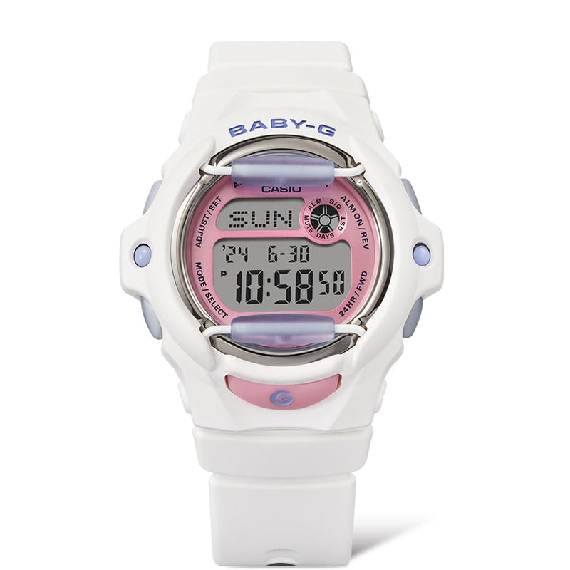 BABY-G White Resin Band Womens Watch BG169PB-7D