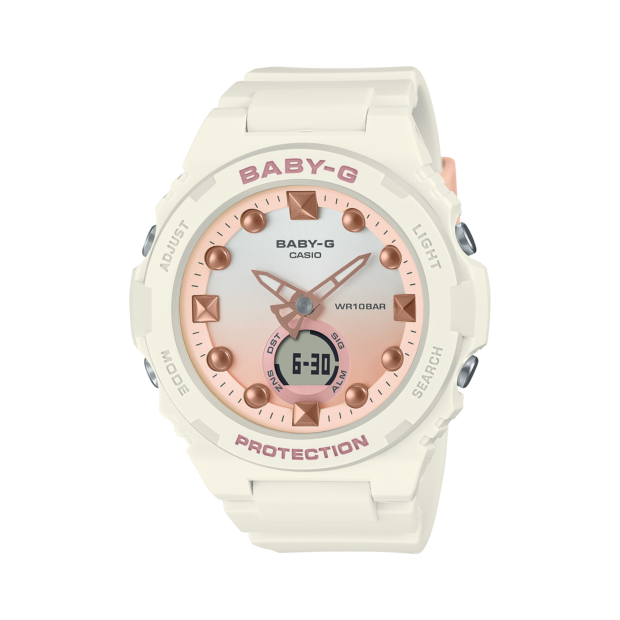 BABY-G White Resin Band Womens Watch BGA320-7A1