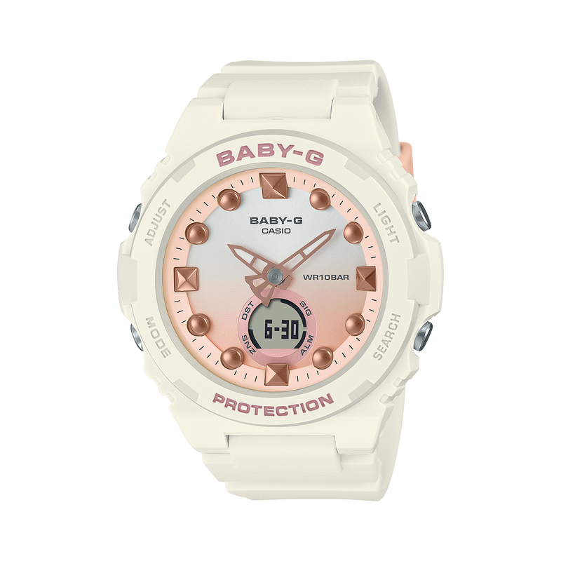 BABY-G White Resin Band Womens Watch BGA320-7A1