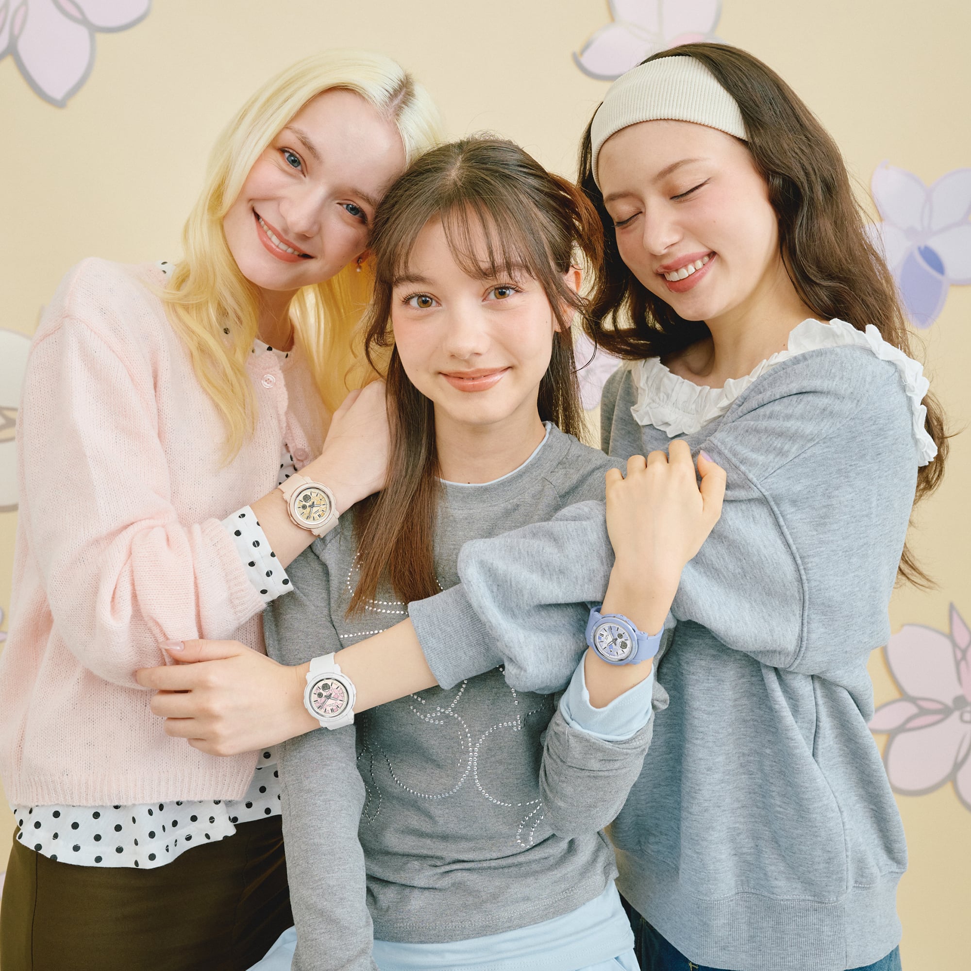 Baby-G Duo Flora Dial White Resin Band Watch BGA290FL-7A