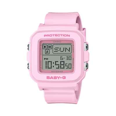 Baby-G Grey Dial Pink Resin Band Watch BGD10-4D