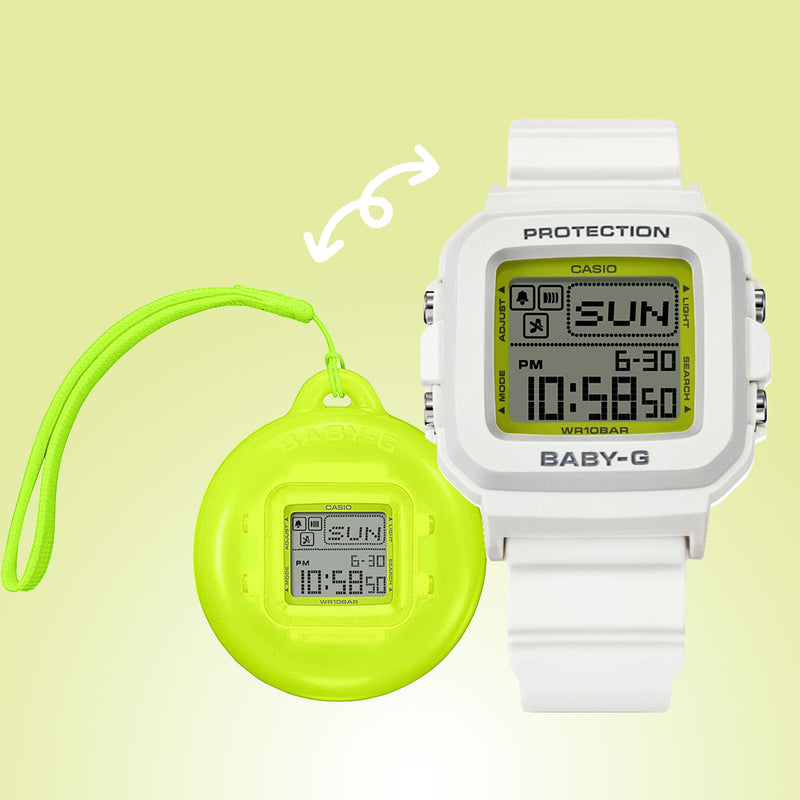 Baby-G Digital Holder Set White Resin Band Watch BGD10K-7D