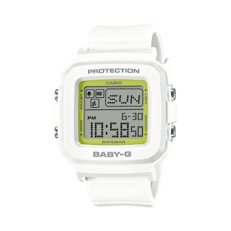 Baby-G Digital Holder Set White Resin Band Watch BGD10K-7D