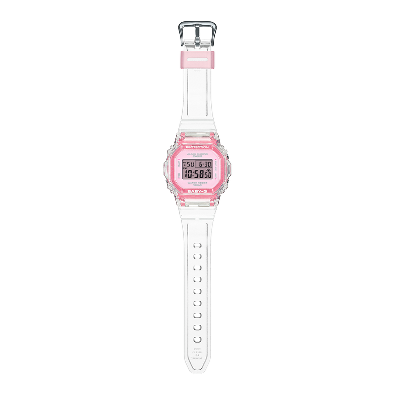 Baby-G Pink Dial Transparent Resin Band Watch BGD565SJ-7D