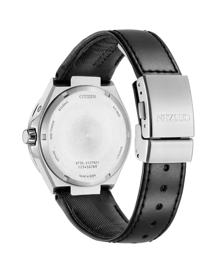 Citizen Attesa Eco-Drive Black Leather Strap Watch BU0060