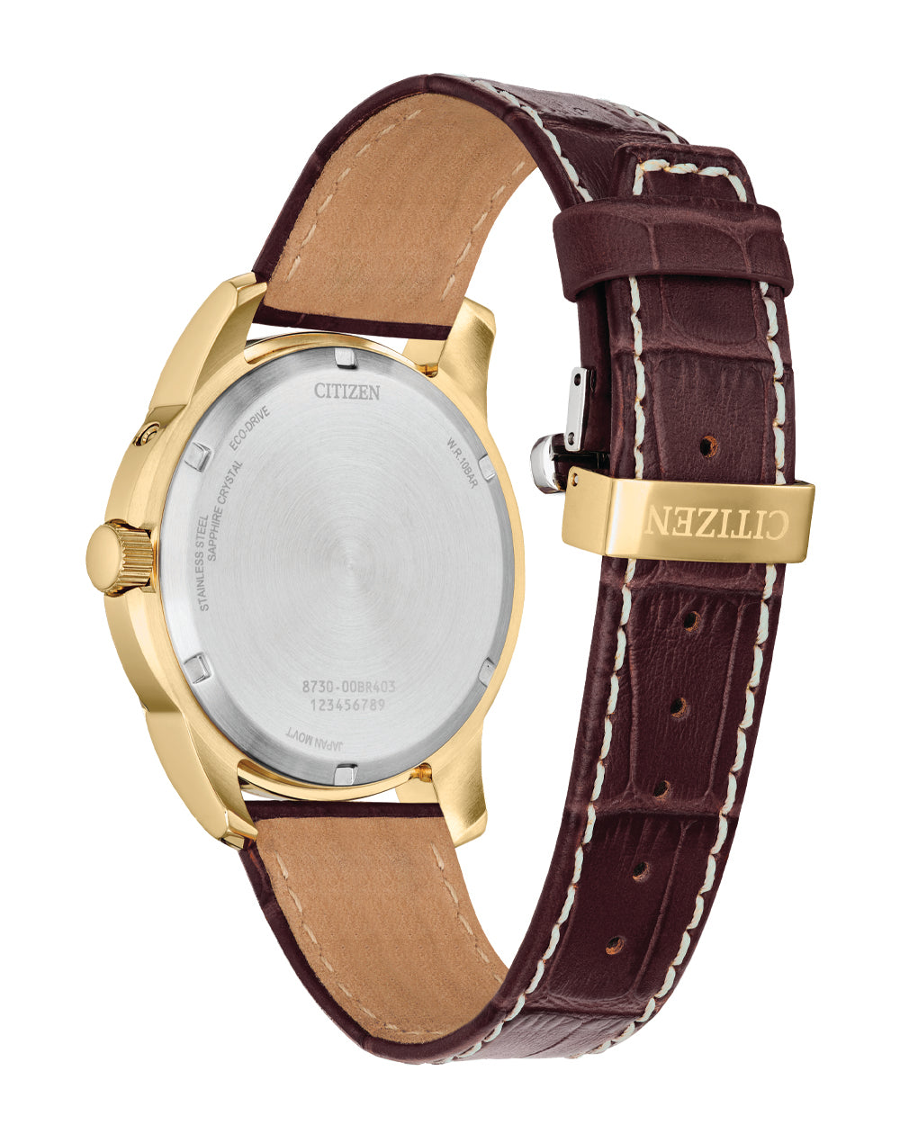 Citizen Calendrier Moonphase Beige Dial Brown Leather Watch BU0082-06P