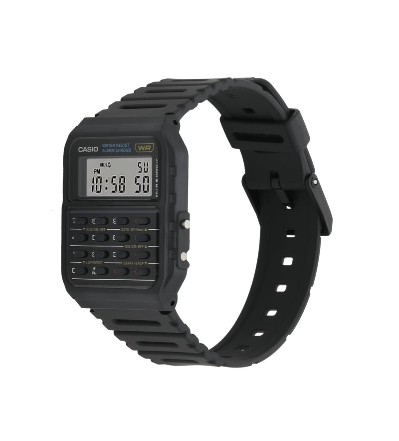Casio Calculator Data Bank Black Resin Band Watch CA53W-1