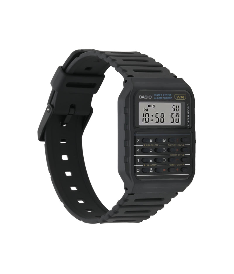 Casio Calculator Data Bank Black Resin Band Watch CA53W-1