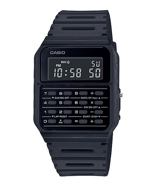 Casio Calculator Data Bank Black Resin Band Watch CA53WF-1B