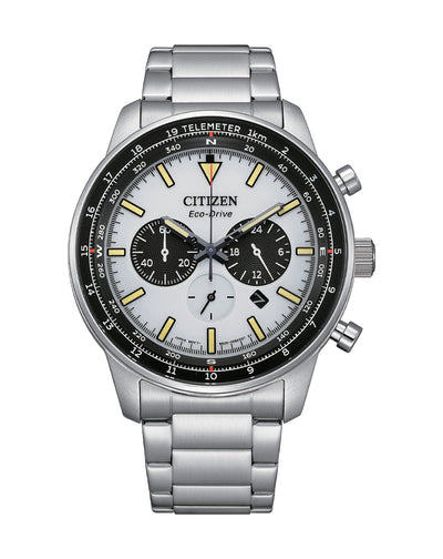 Citizen Eco-Drive Stainless Steel White Dial Watch CA4500- 91A